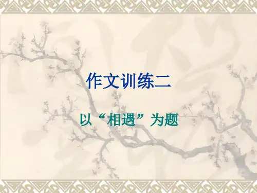 相遇作文讲评