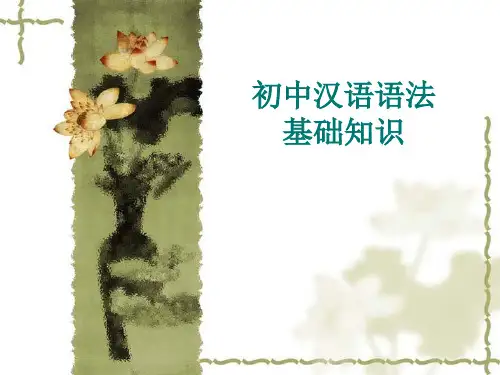 初中汉语语法基础