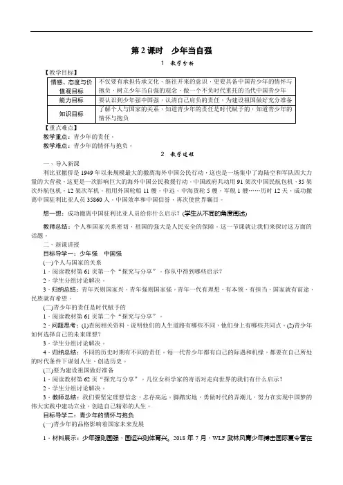 人教版《道德与法治》九年级下册5.2