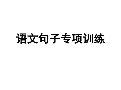五年级句子专项训练