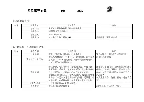 婚庆仪式策划书