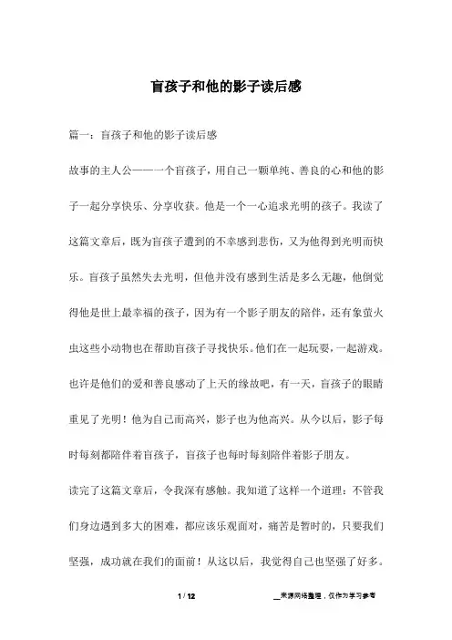 盲孩子和他的影子读后感