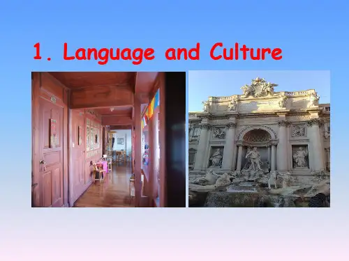 语言学课件 Chapter 7 Language Culture and Society