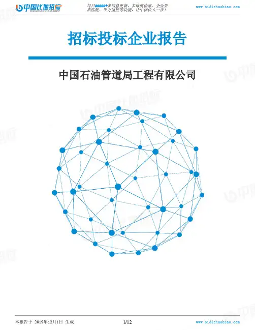 中国石油管道局工程有限公司-招投标数据分析报告