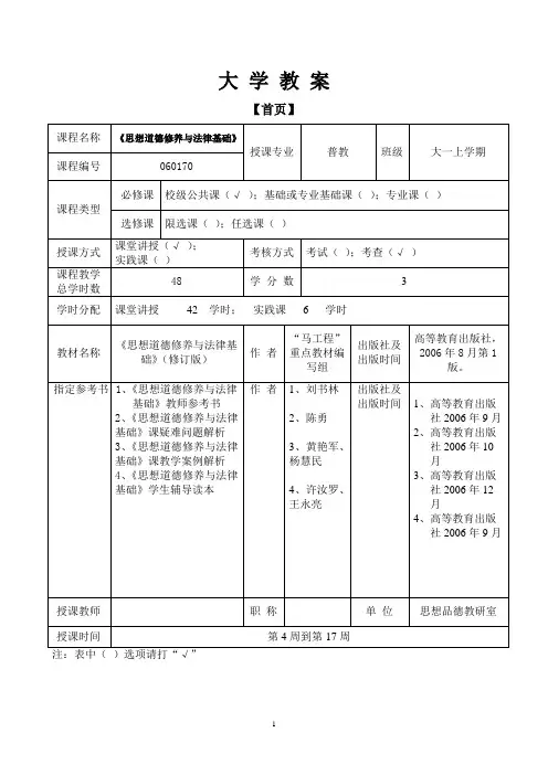 大学教案