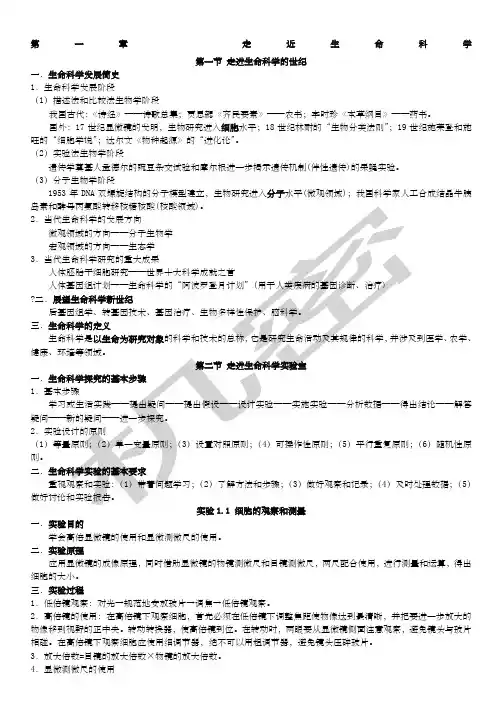 上海生物合格考知识梳理 )