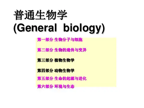 普通生物学-绪论