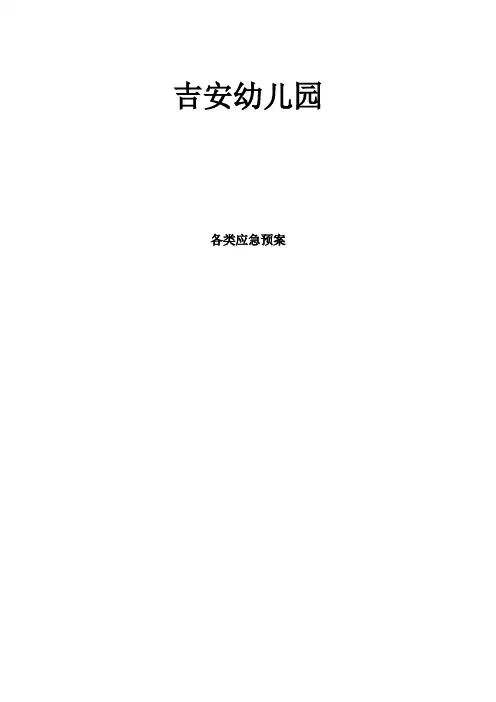 幼儿园各类应急预案大全