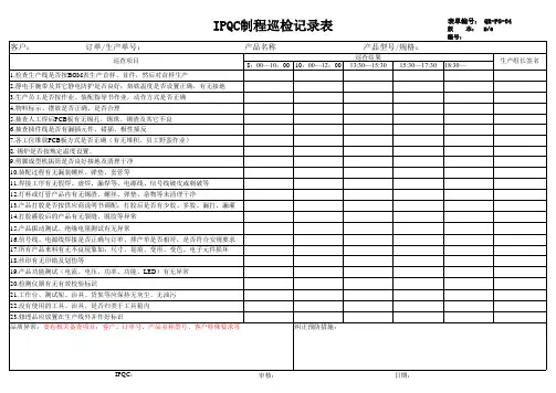 IPQC制程巡检记录表 (1)