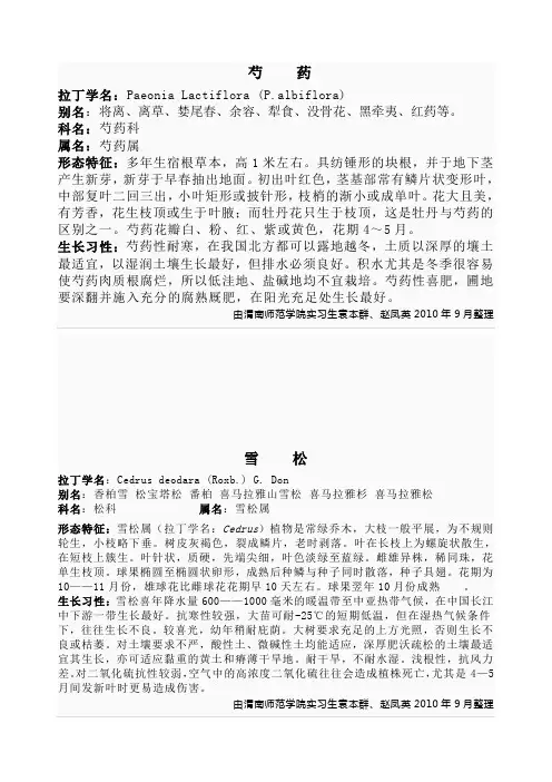 植物名称卡片(原始版)