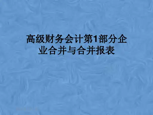 高级财务会计第1部分企业合并与合并报表