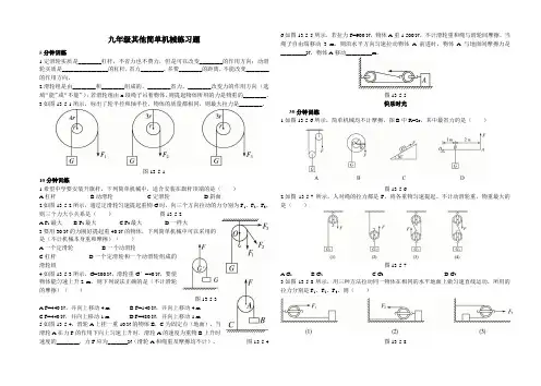滑轮滑轮组练习题