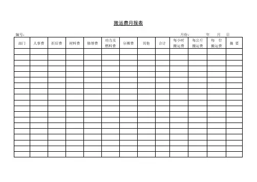 搬运费月报表.doc