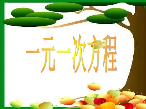 浙教版七年级数学上册第五章第1节一元一次方程课件(共15张PPT)