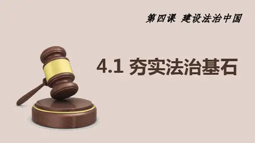 部编版九年级上册道德与法治第4课建设法治中国PPT
