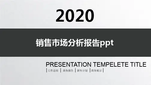 销售市场分析报告ppt