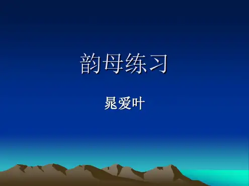 韵母及声调练习