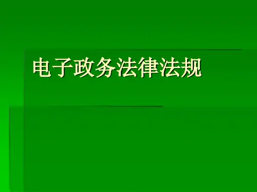 第九章 电子政务法律法规
