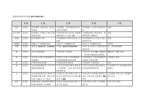附2-后期放射损伤评分标准