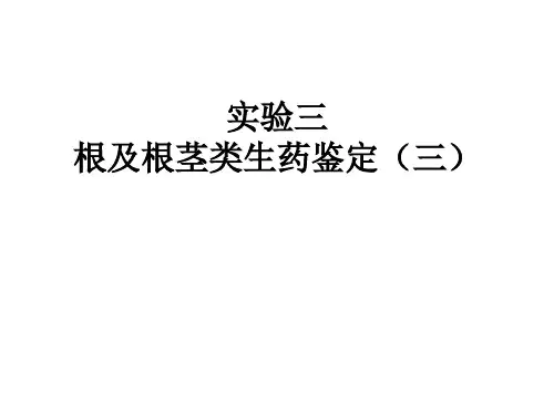 实验三黄芪、白芍