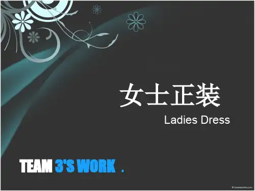 女士职业正装介绍ppt