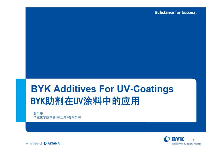 BYK Additives for UV coatings_201107