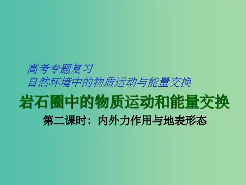 高考地理 专题复习 岩石圈中的物质运动和能量交换(第2课时)