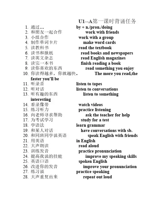 2014九年级上册Unit1-A习题1