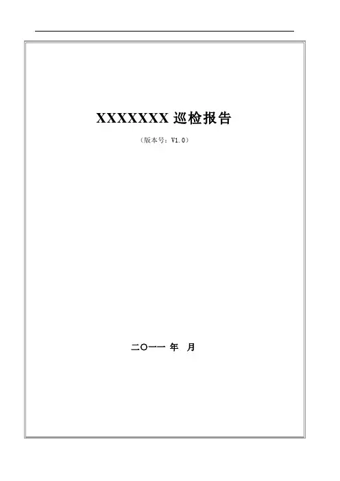 运维-网络的巡检报告材料