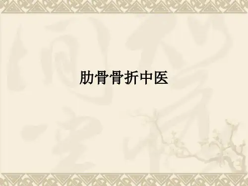 肋骨骨折中医ppt课件