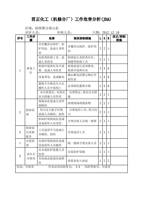 检修离心泵