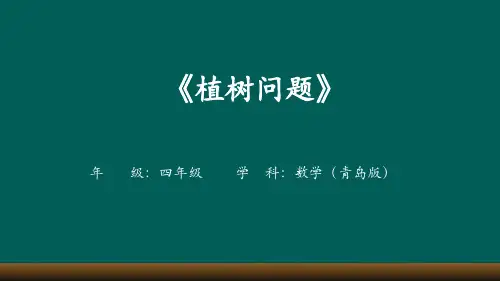 青岛版小学数学四年级上册《植树问题》.公开课课件