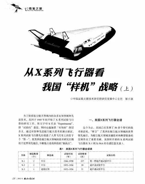从X系列飞行器看我国“样机”战略(上)
