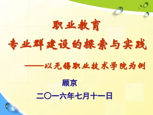 专业群建设的探索与实践