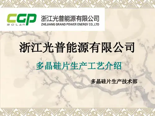 多晶硅片生产工艺介绍