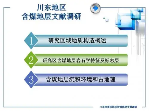 川东含煤地层文献调研—席亚文
