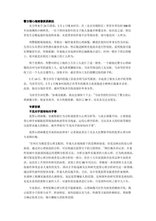 犯罪心理画像案例%