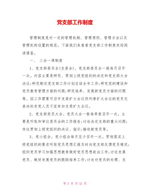 党支部工作制度 2