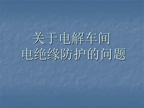 电解槽电气绝缘资料