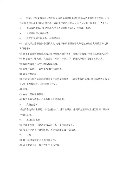 团支部选举流程
