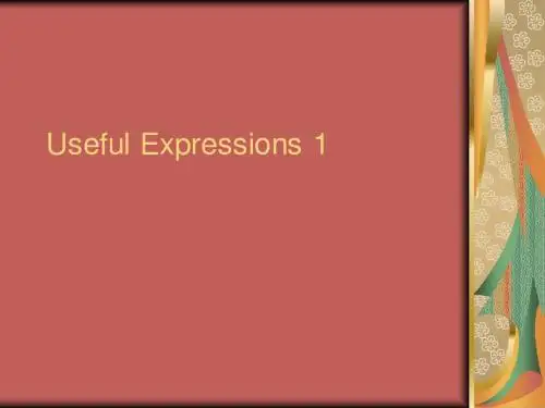 useful expressions