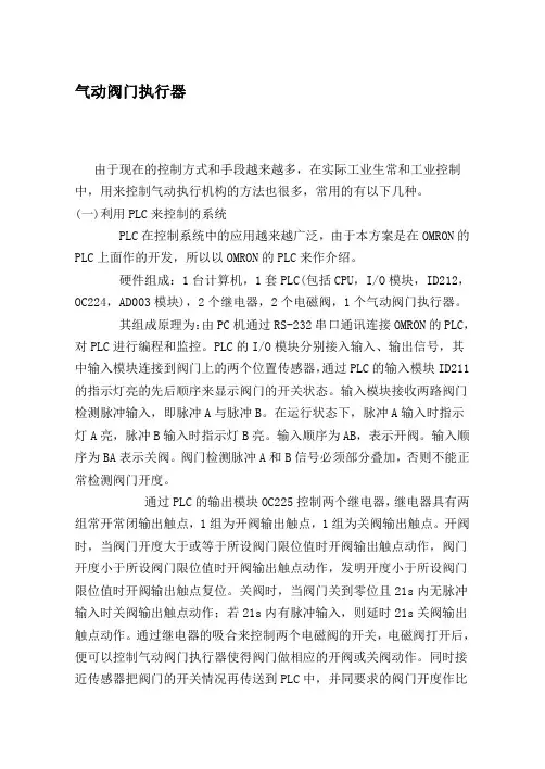 气动阀门执行器