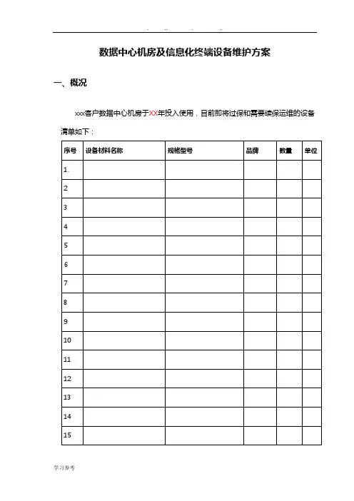 数据中心运维服务方案 2