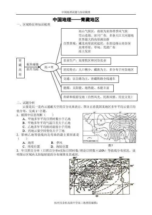 中国地理——青藏地区