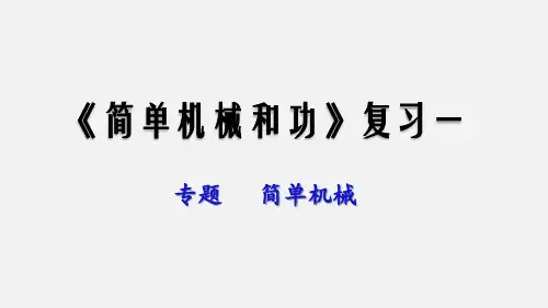 《简单机械和功》复习一