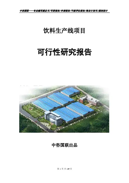 饮料生产线项目可行性研究报告建议书套用范文