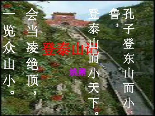 登泰山记ppt课件