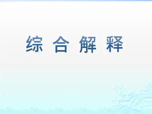 08综合解释演示文稿