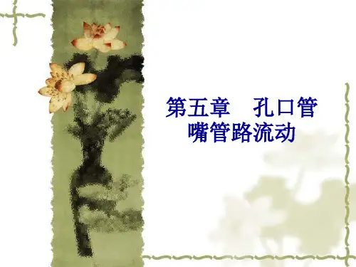 流体力学孔口管嘴流动