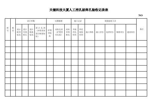 冲孔桩验收表